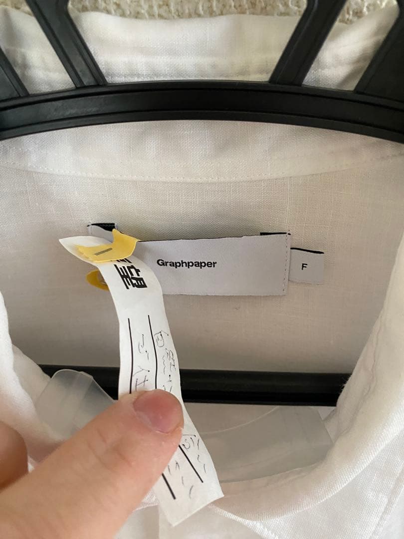 23ss グラフペーパー リネン オーバーサイズ レギュラーカラーシャツ