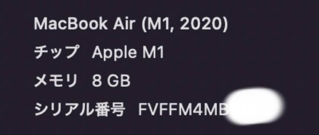 Apple M1 MacBook Air ゴールド【8GB/256GB SSD】