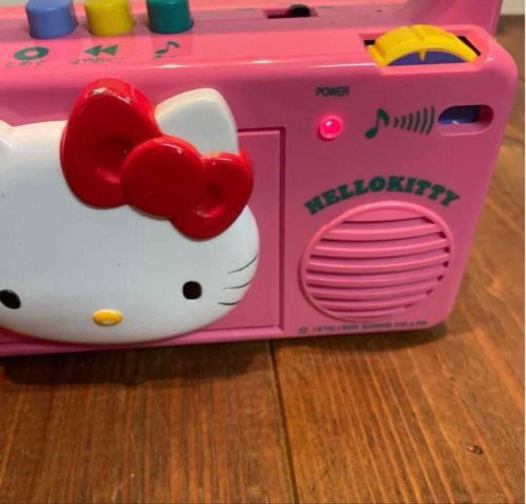 美品　希少　ハローキティ　ヴィンテージ　マイク付きカセットプレイヤー　廃盤