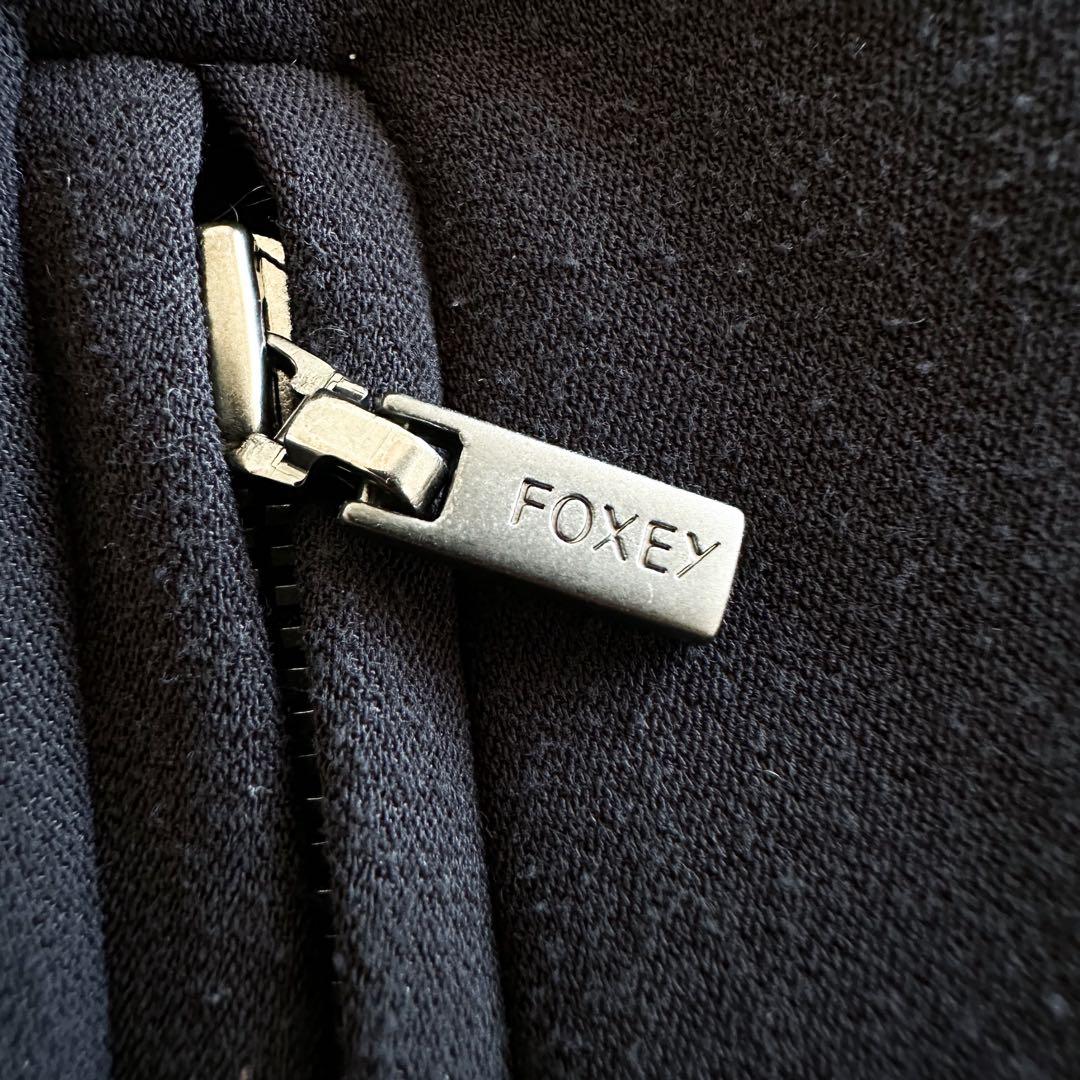 フォクシーニューヨーク / 中綿 ノーカラー ジャケット ダークネイビー 40