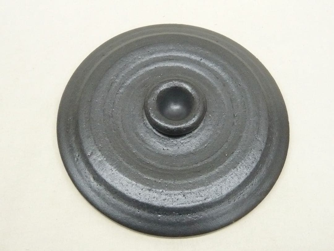 『萬古焼 二重蓋使用の3合炊きご飯釜 黒釉メタル』ガス・IH対応