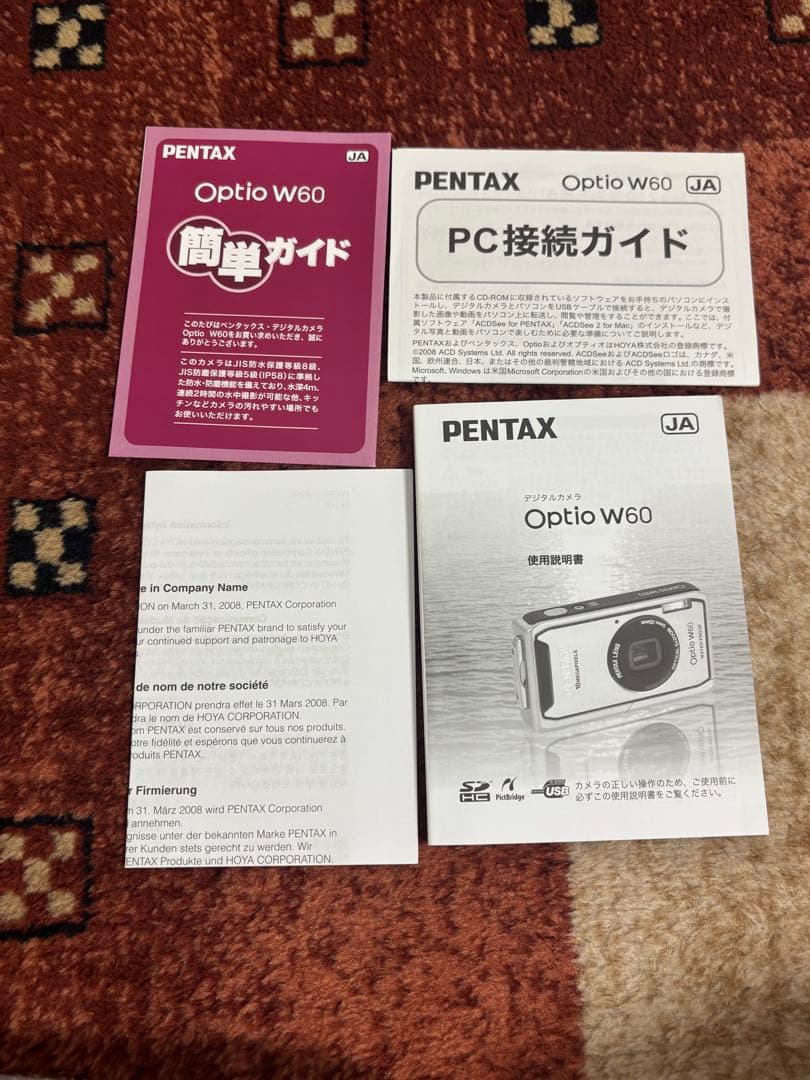 PENTAX Optio W60 10メガピクセル 防水