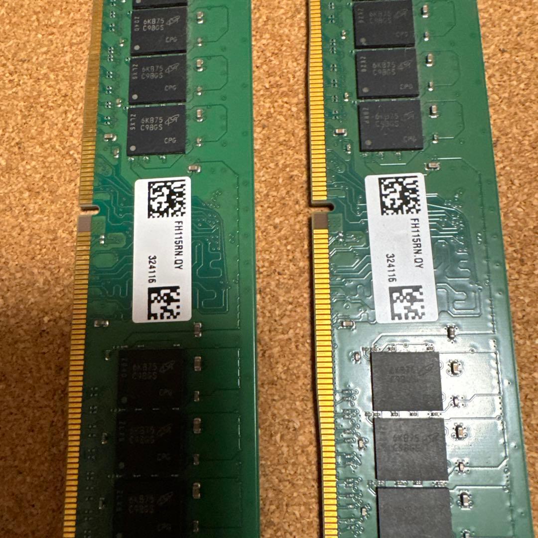 crucial DDR4 16G(8GB メモリ 2400MHz 2枚セット)A