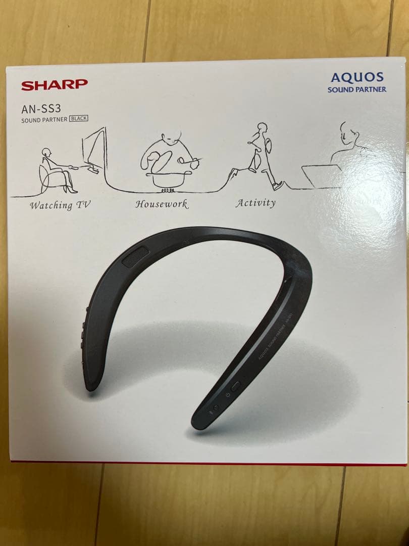 ほぼ未使用 SHARP AN-SS3 ネックスピーカー、ブラック