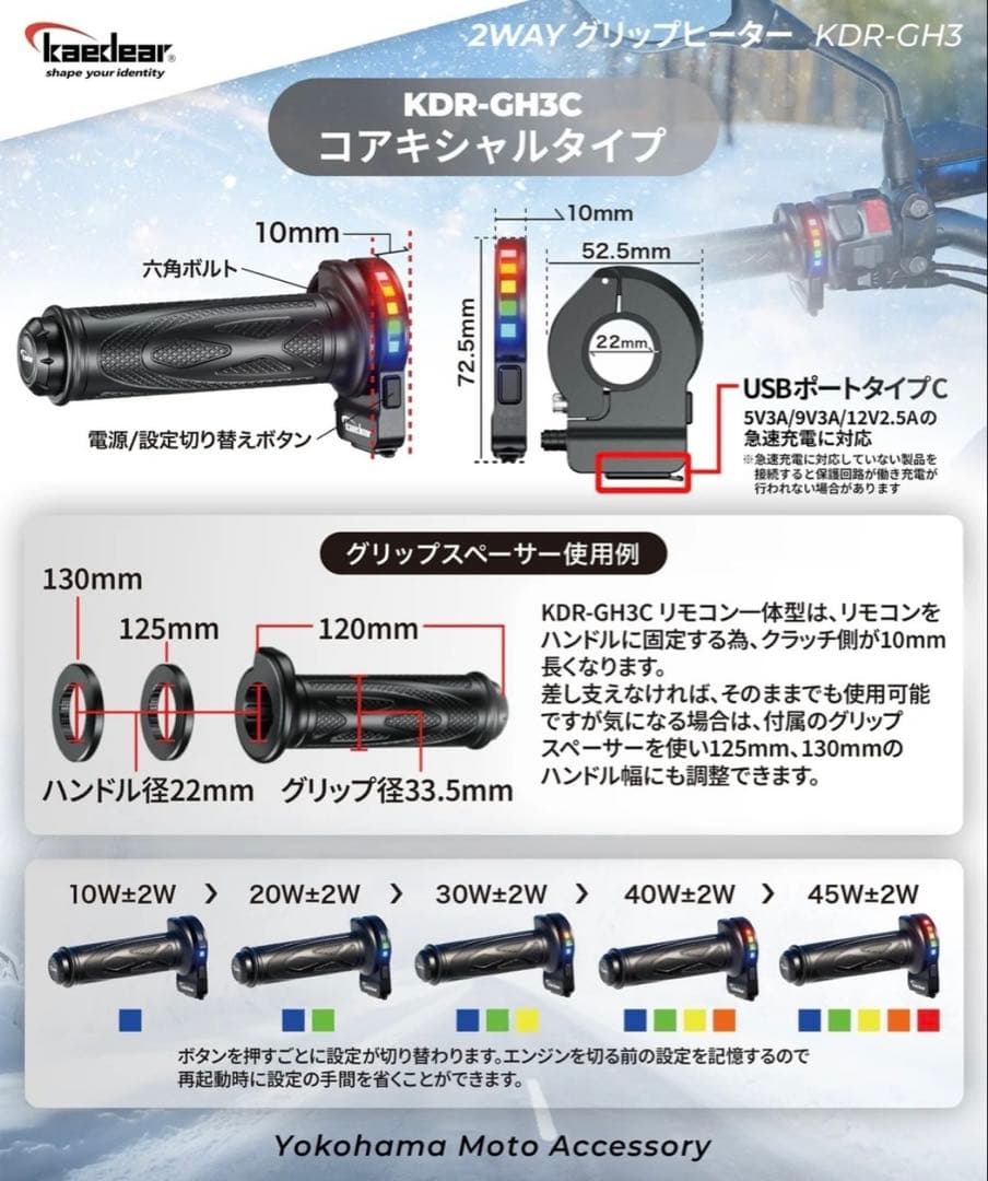 カエディア　グリップヒーター