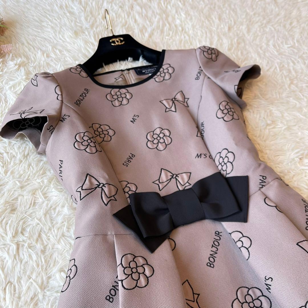 美品 M'S GRACY 2020年 カメリア ワンピース ベージュ 36
