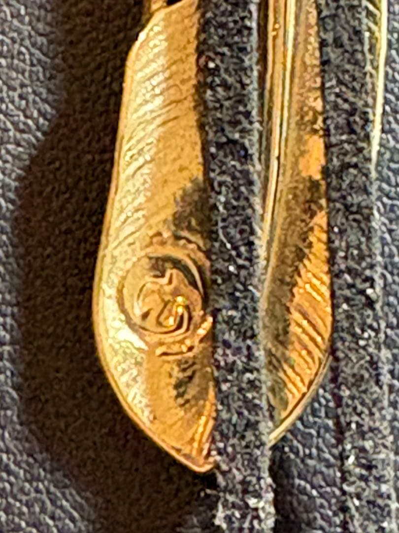 全金フェザーネックレス