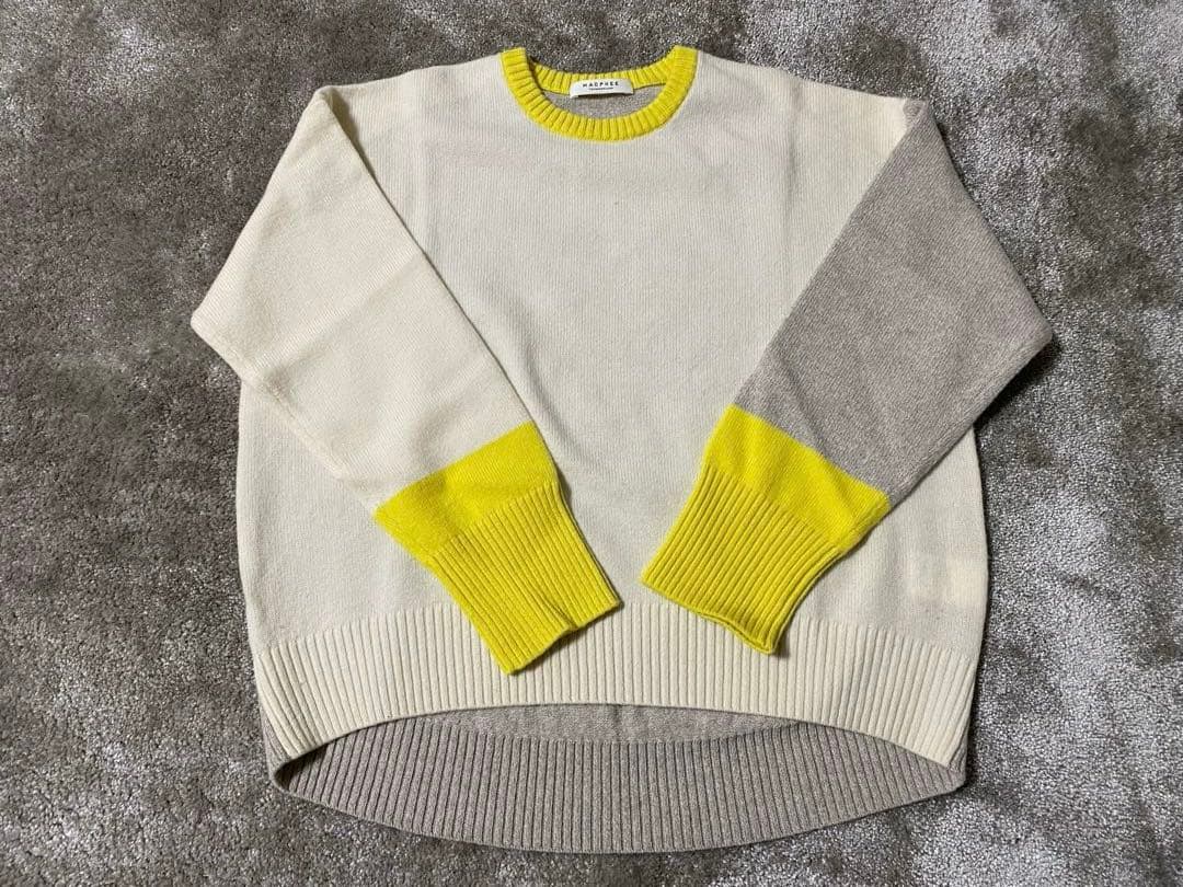トゥモローランド マカフィー ニット（イエロー＆グレー）
