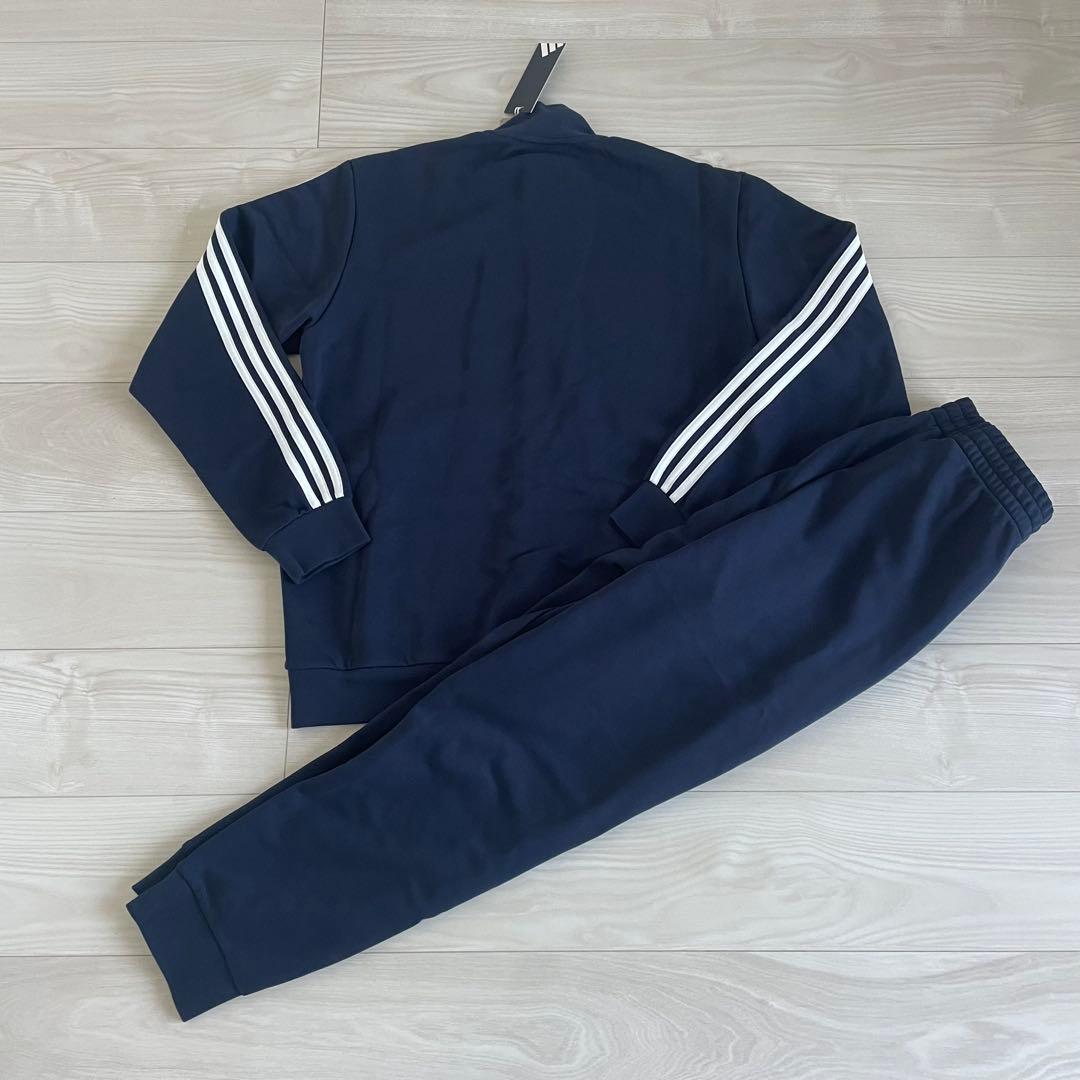 adidas アディダス ジャージ 上下 セットアップ 紺白 人気 XL+M2点
