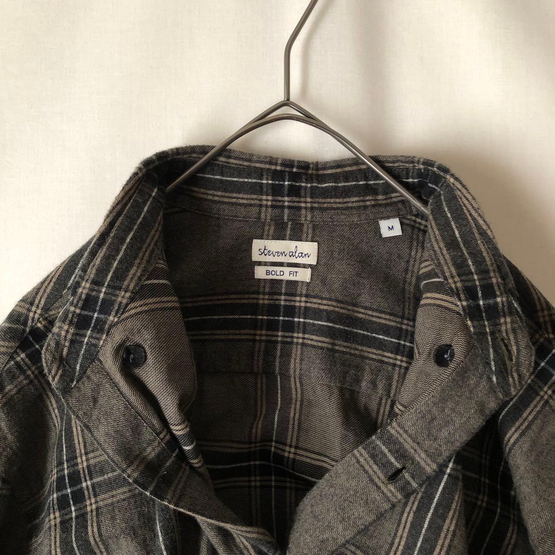 【春物】steven alan スティーブンアラン ネルシャツ BOLD FIT