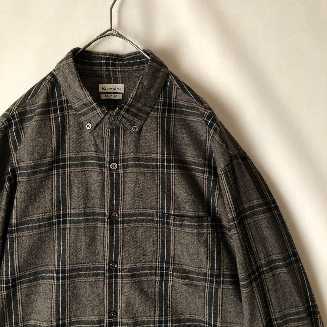 【春物】steven alan スティーブンアラン ネルシャツ BOLD FIT