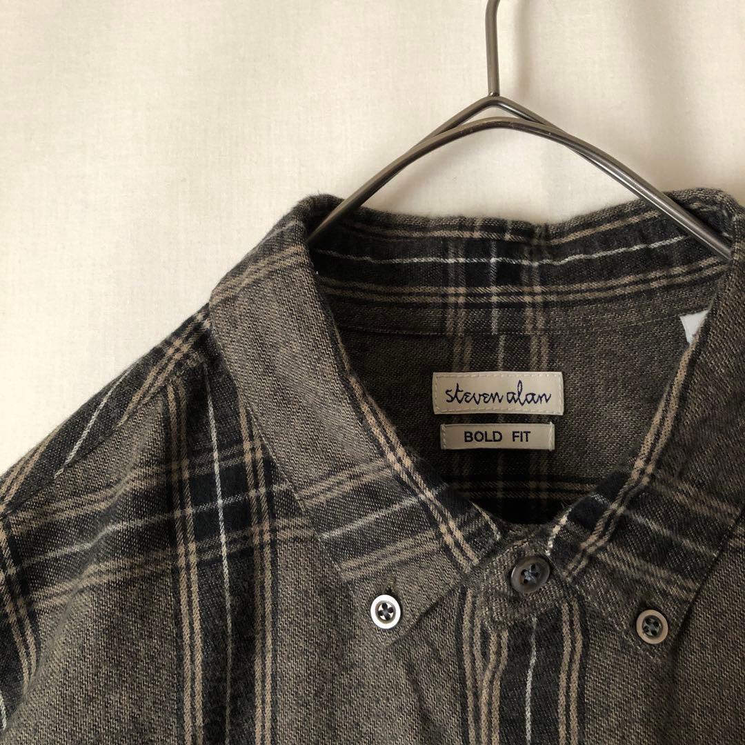 【春物】steven alan スティーブンアラン ネルシャツ BOLD FIT