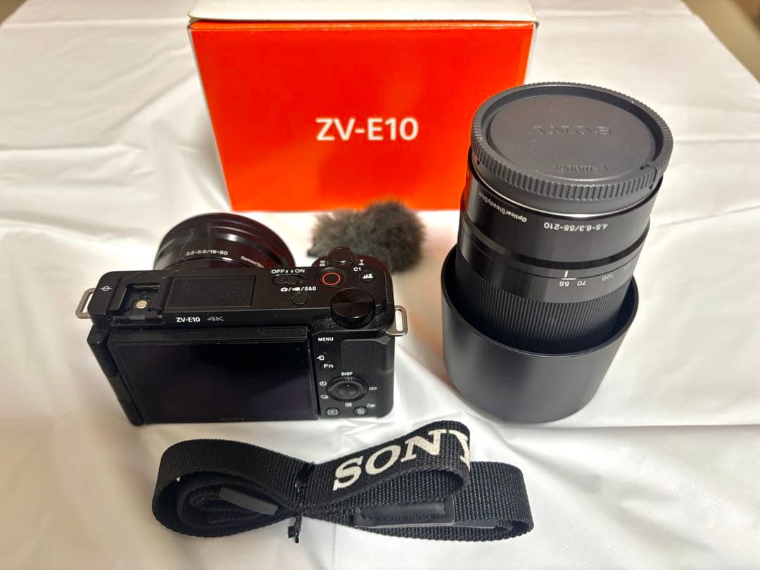 SONY ZV-E10ミラーレス一眼レンズ2つ付き（16-50mm,210mm)