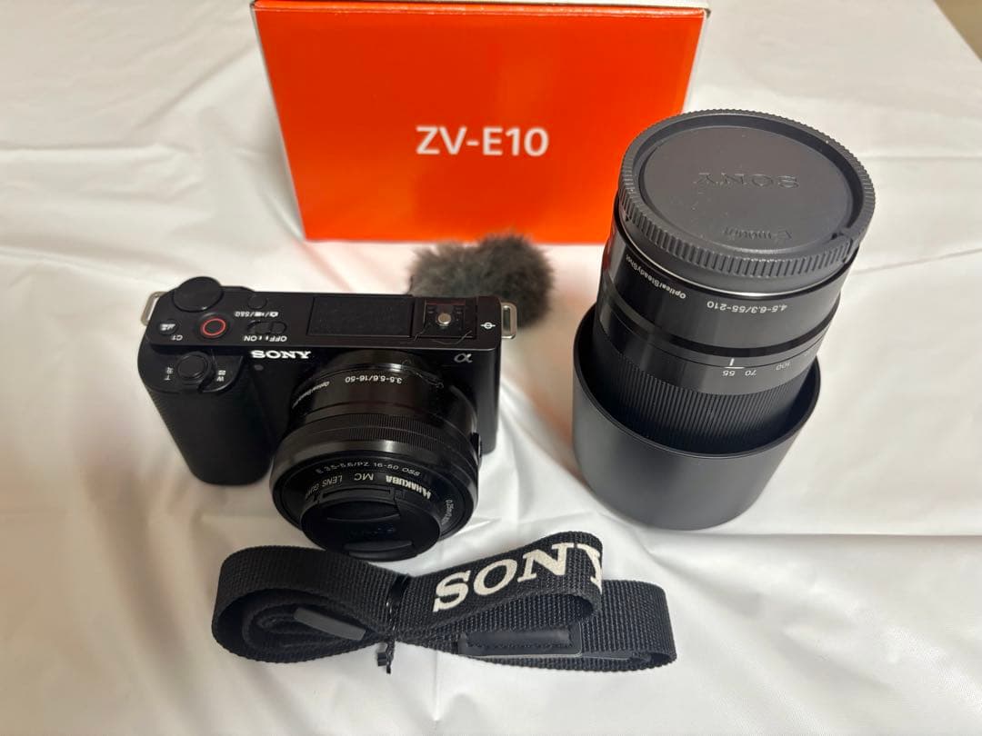 SONY ZV-E10ミラーレス一眼レンズ2つ付き（16-50mm,210mm)