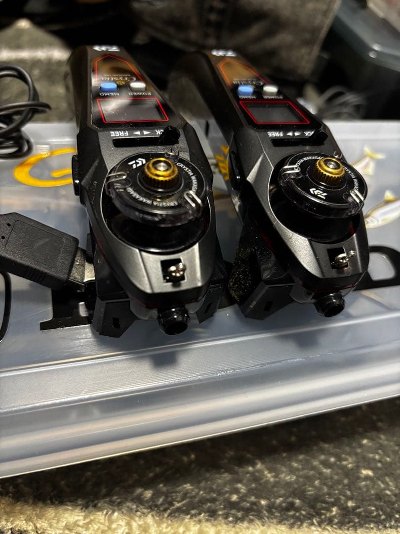 Daiwa Crystia CRS 2台セット外部電源ケーブル付き