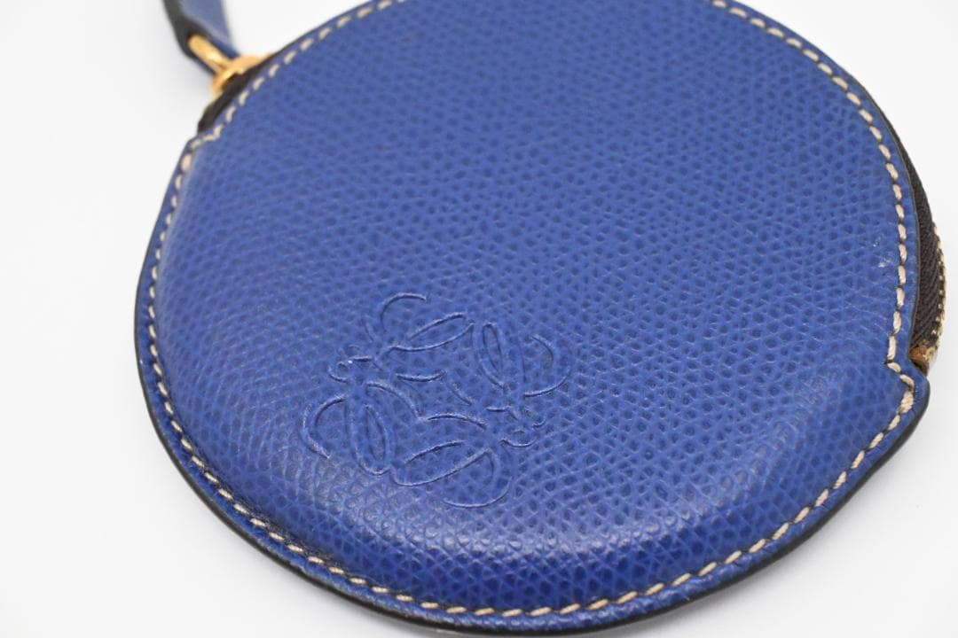 【大人気アイテム】ロエベ　LOEWE　ケース　小銭入れ　レザー　ブルー