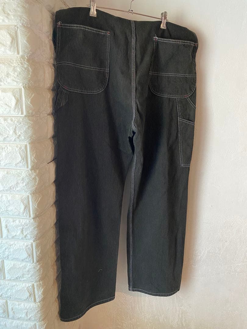 激レア 80s ディッキーズ オーバーオール ブラウン ヒッコリー ストライプ