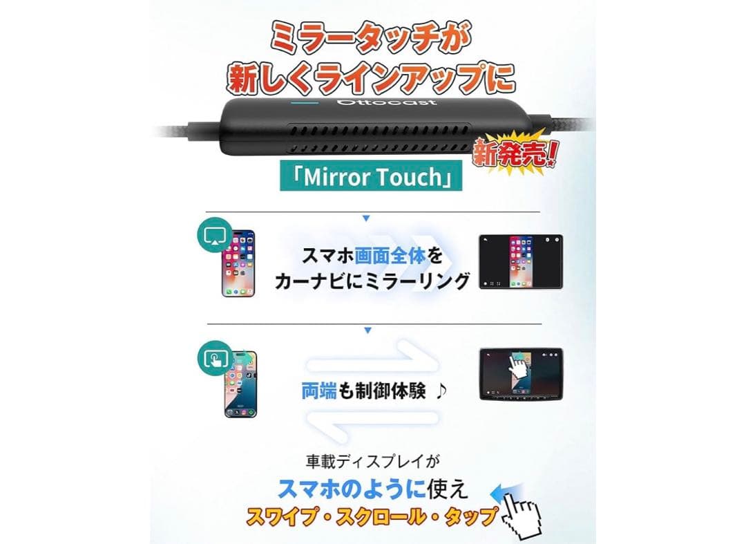 Ottocast MirroTouch ワイヤレスミラーリング