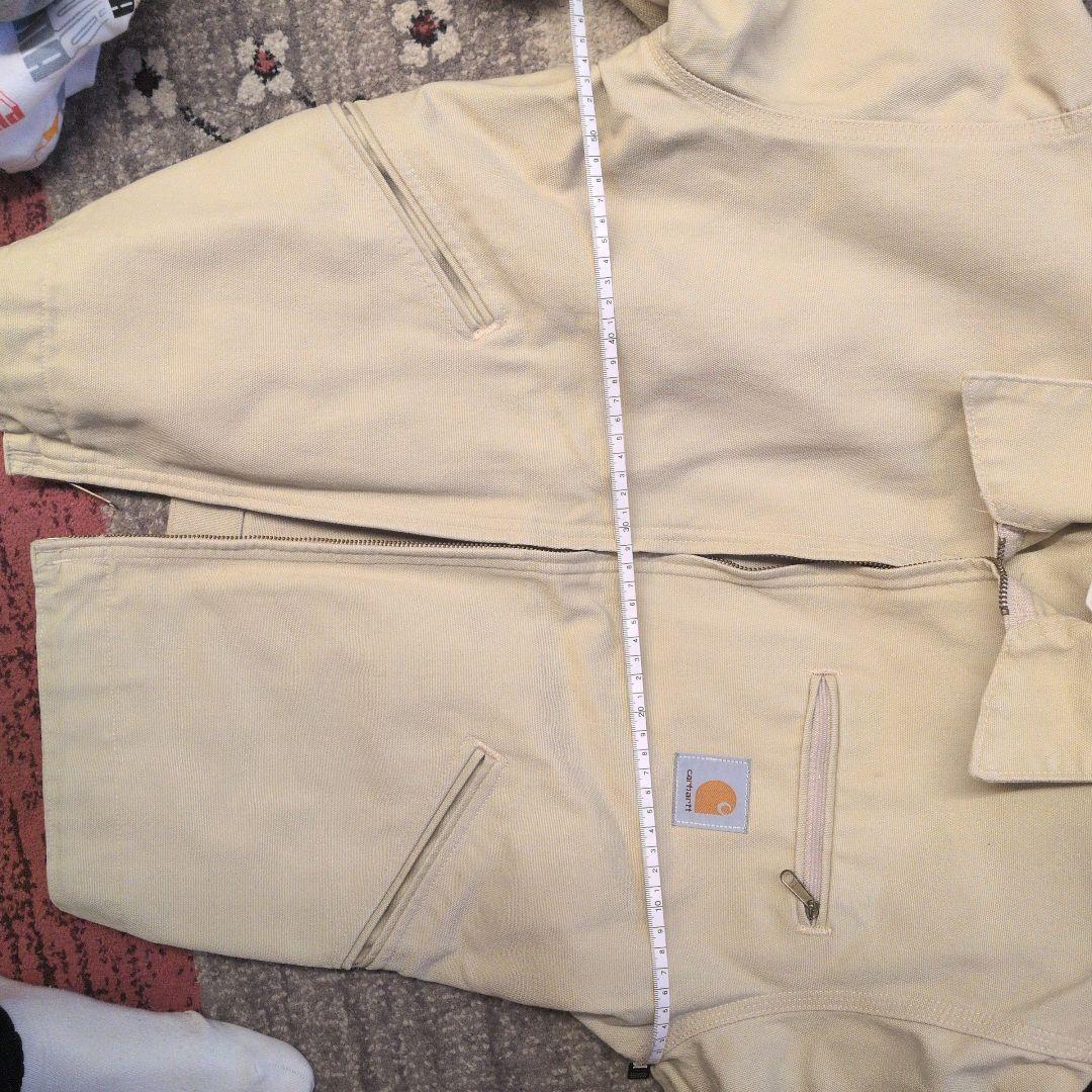 スペシャル Carhartt デトロイト ジャケット 裏地なし　生成り　USA製