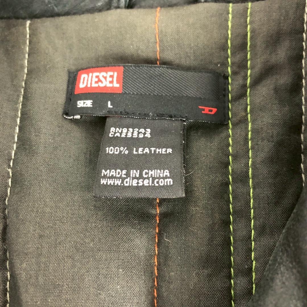 DIESEL ディーゼル レザー ジャケット ブラック メンズ ブランド