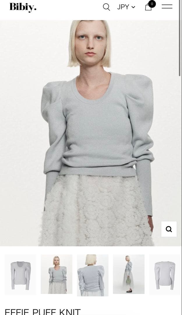 Bibiy EFFIE PUFF KNIT BLUE ニット