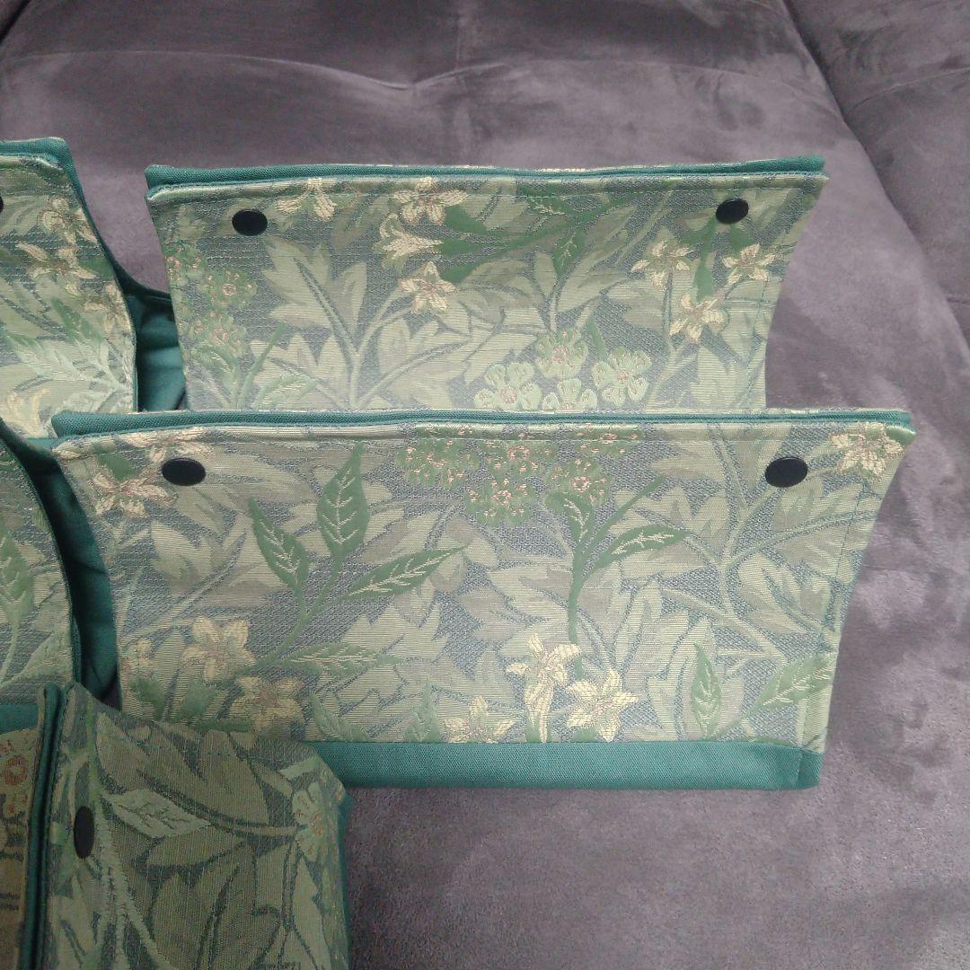 のぽぽん　ウィリアムモリス　ジャスミン　ボックスティッシュカバー5点セット