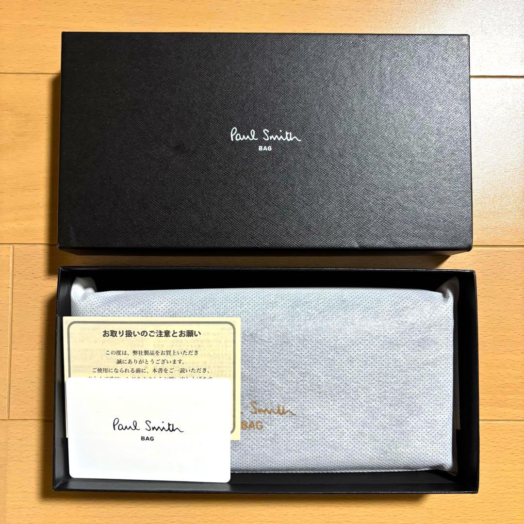 Paul Smith 長財布　ブライトストライプステッチ　新品未使用品　ネイビー