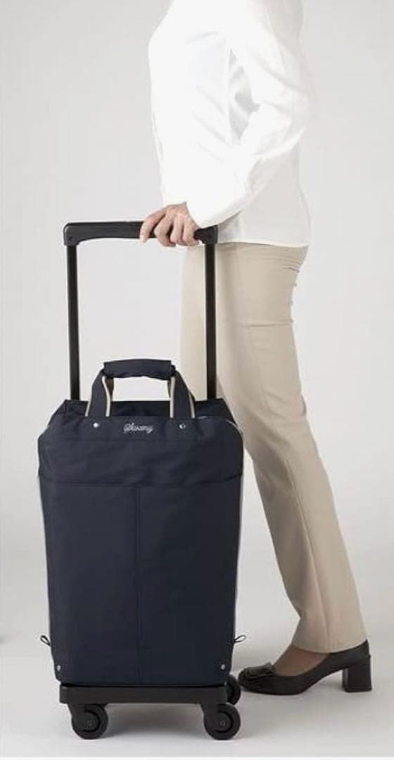 【美品】SWANY 椅子付きキャリーカート　バッグ取外し可　黒　ポケットたくさん