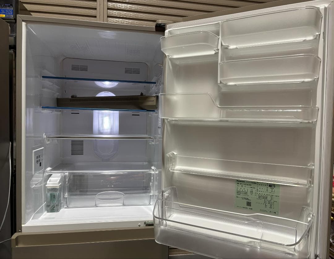 Panasonic 3ドア冷蔵庫 NR-C32FGM-Nフロントガラス315L