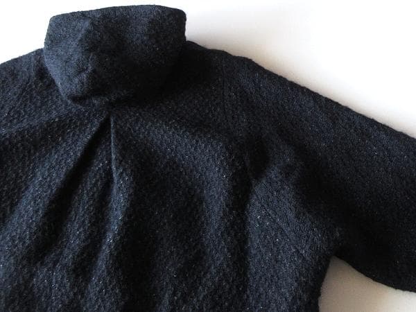 BLUE BLUE JAPAN ネップツイード フード コクーンコート ゆったり