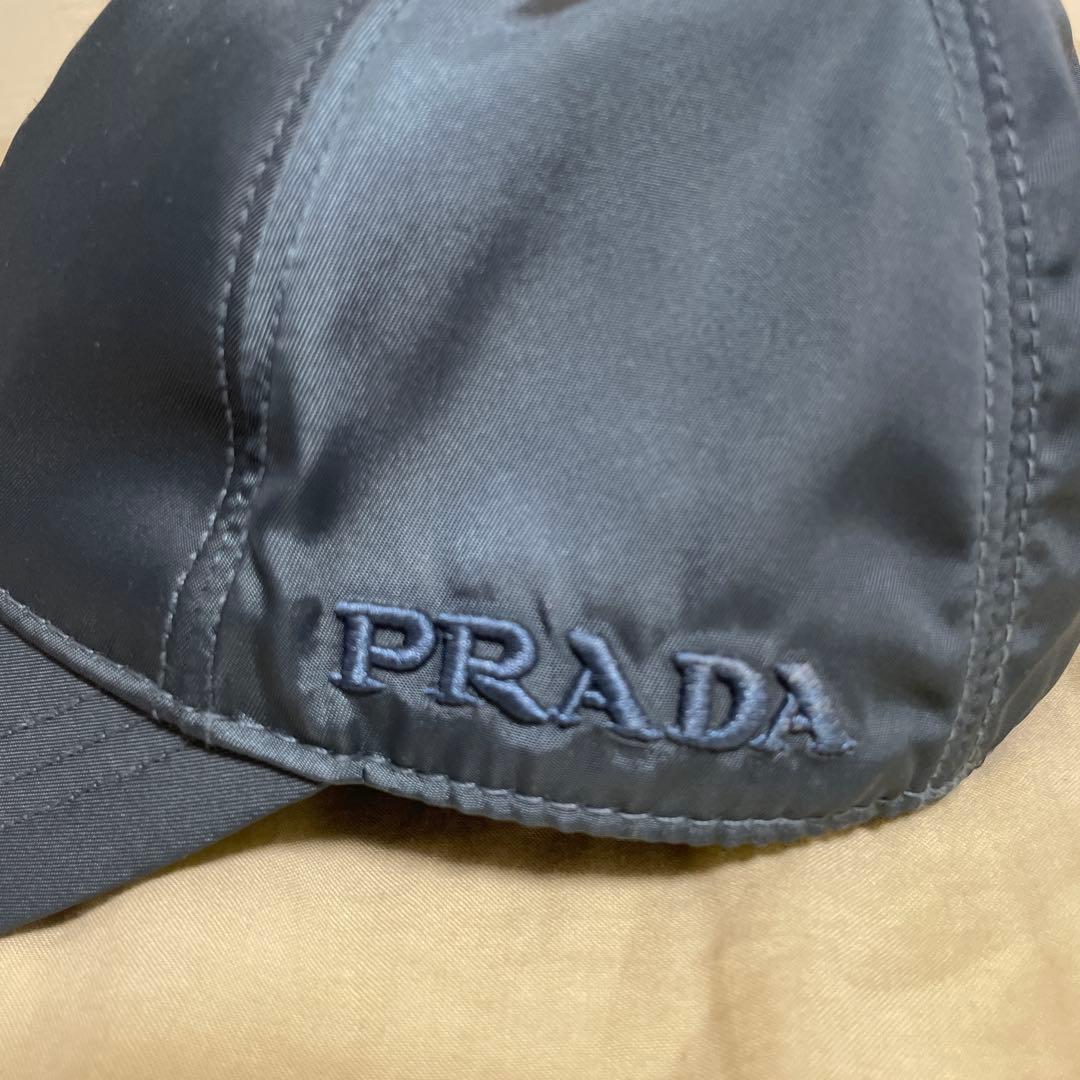 【フォロー割引】PRADA ベースボールキャップ ブルー ネイビー
