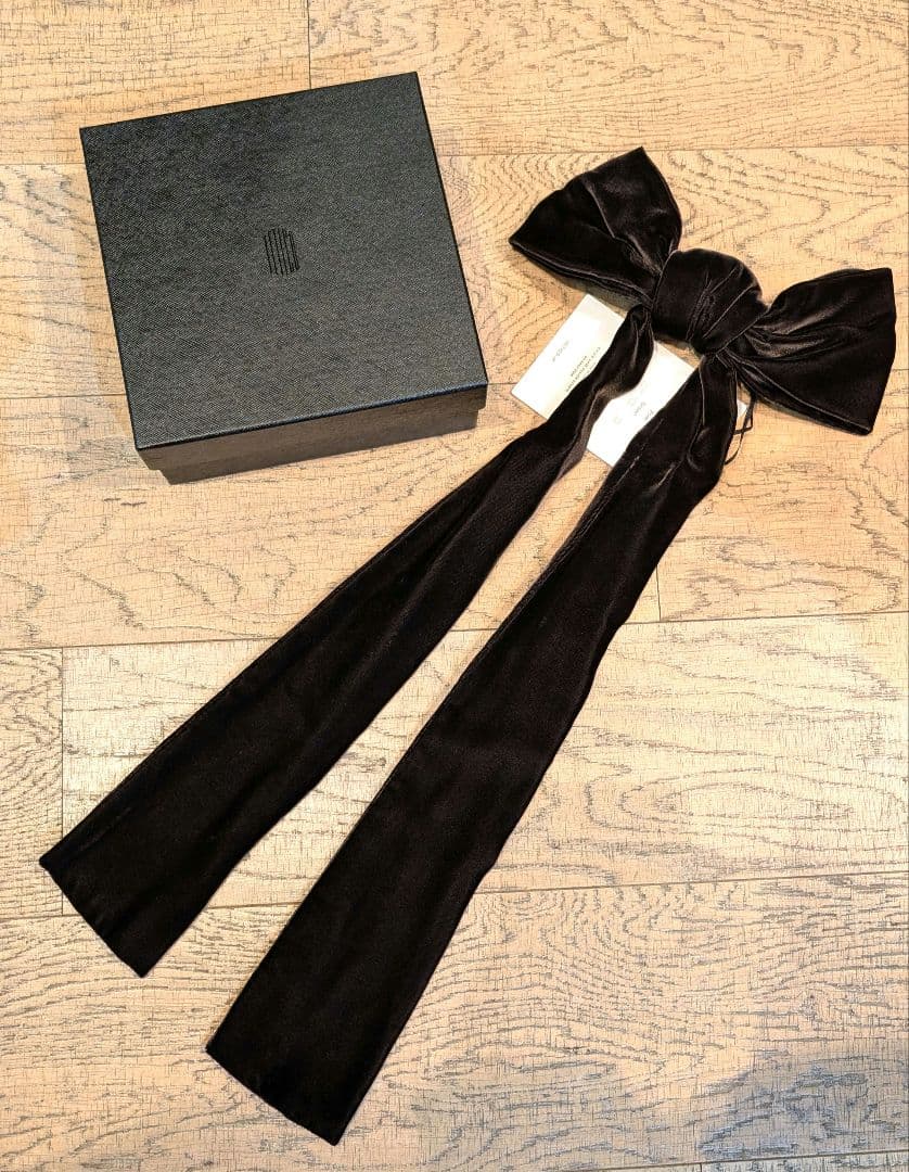 ヘアアクセサリー FETICO VELVET LONG BOW HAIR CLIP brown