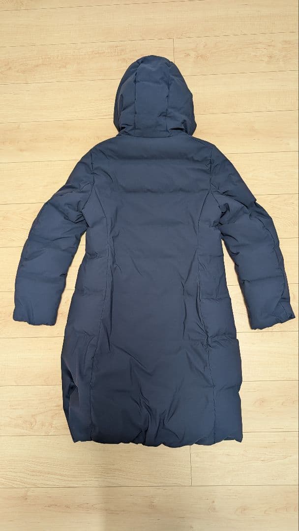 美品 UNIQLO ユニクロ シームレス ダウンロングコート Lサイズ ネイビー