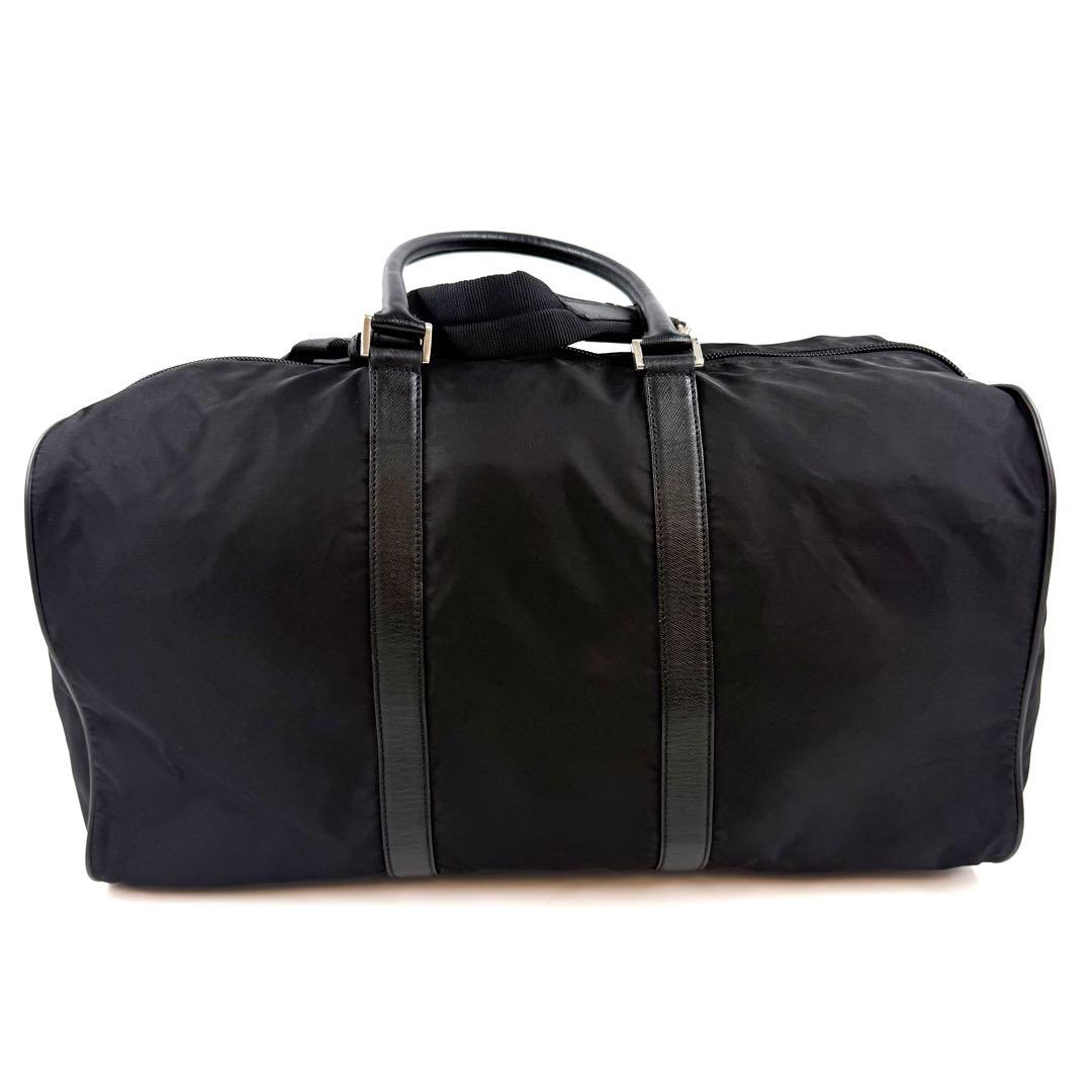 【美品】PRADA プラダ　ナイロンボストンバッグ三角ロゴ 2WAY 黒