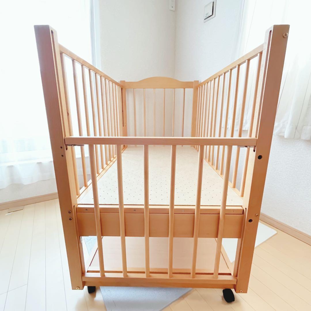 【綺麗✨送料込み❣️】石崎家具　スリーピーベビーベッド　ツースライドベッド⭐︎
