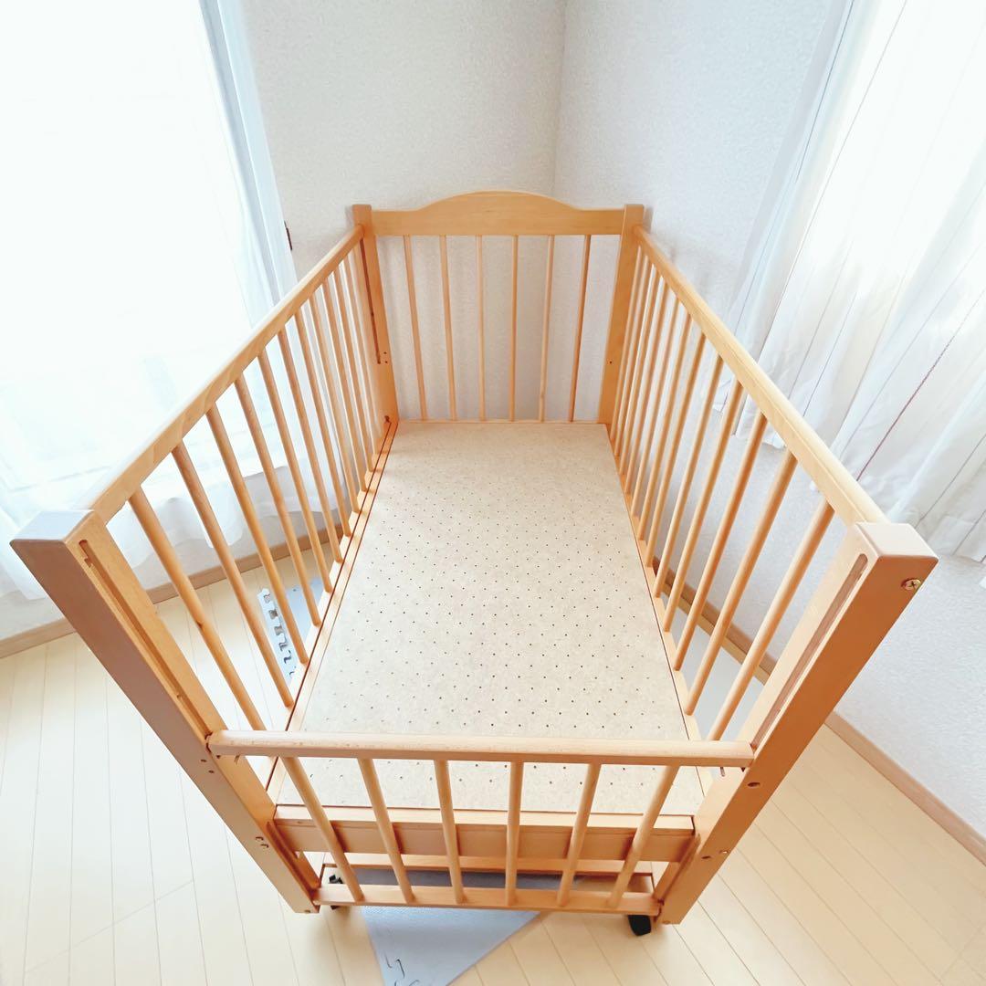 【綺麗✨送料込み❣️】石崎家具　スリーピーベビーベッド　ツースライドベッド⭐︎