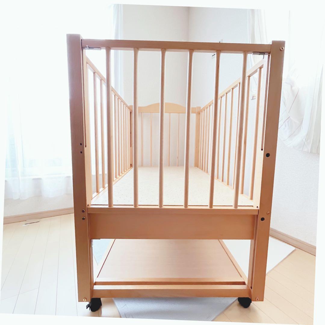 【綺麗✨送料込み❣️】石崎家具　スリーピーベビーベッド　ツースライドベッド⭐︎