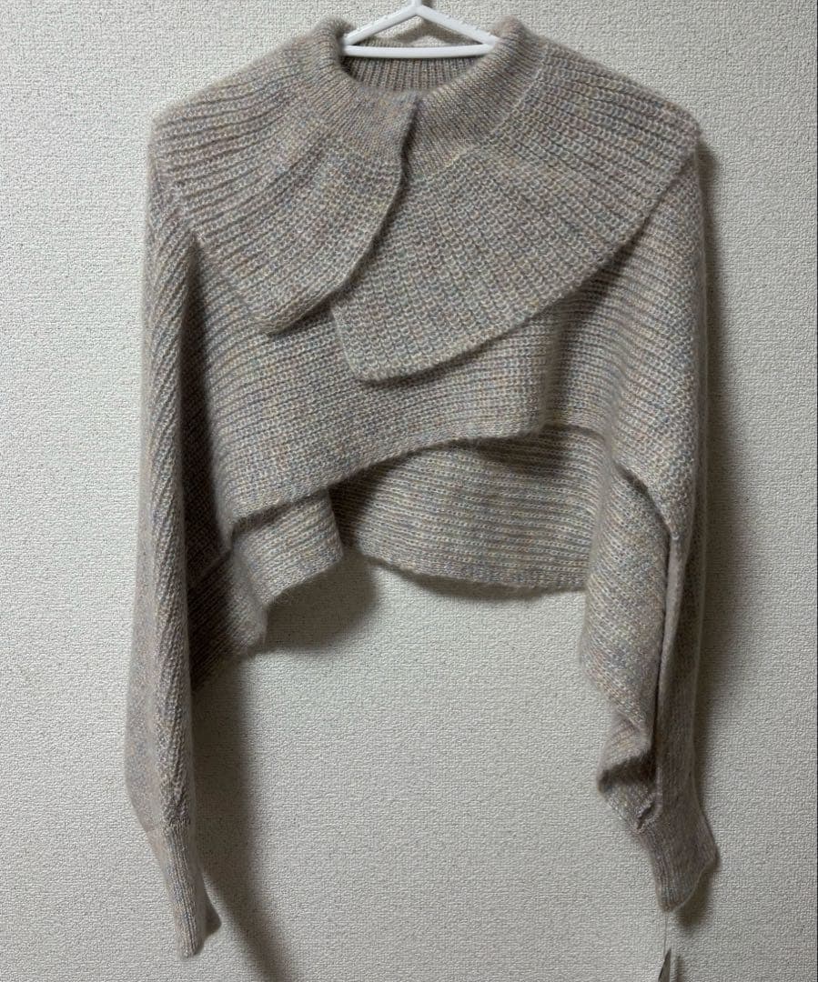 【新品】ラメミックス キッドモヘア スリーブマフラージレ