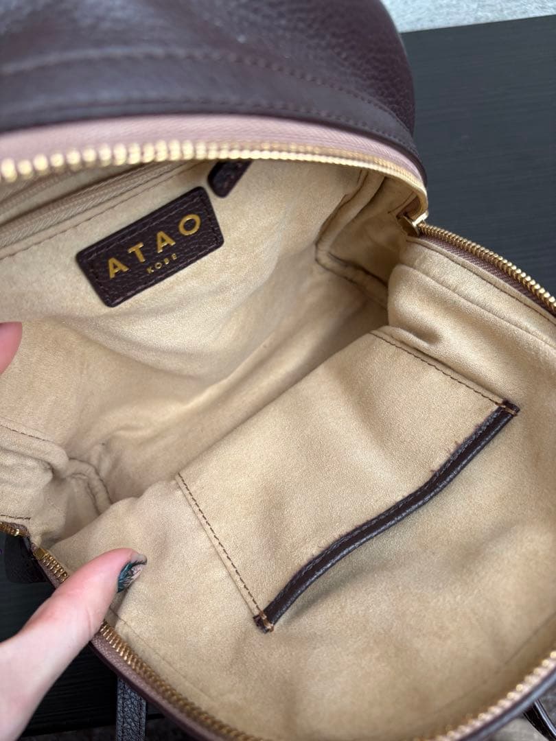 美品✨ATAO セピアボルドーレザーリュック