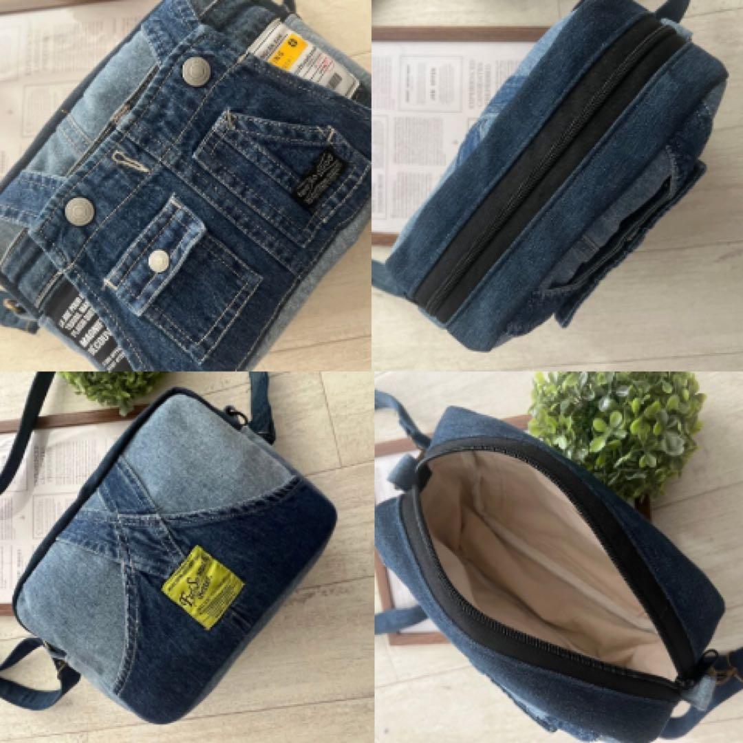 しんぱぱ★ショルダーバッグ　デニムリメイク　ハンドメイド