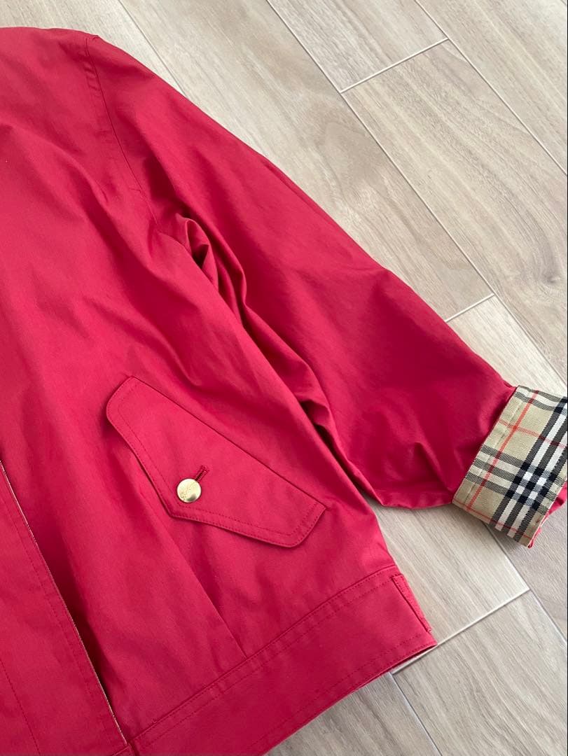 貴重✨ バーバリーズ　ジャンバー　ノバチェック　ジャケット　スイングトップ 赤