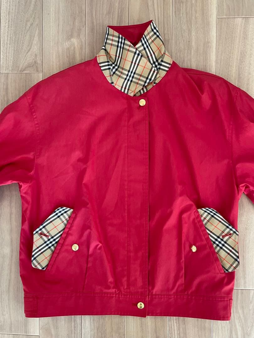 貴重✨ バーバリーズ　ジャンバー　ノバチェック　ジャケット　スイングトップ 赤