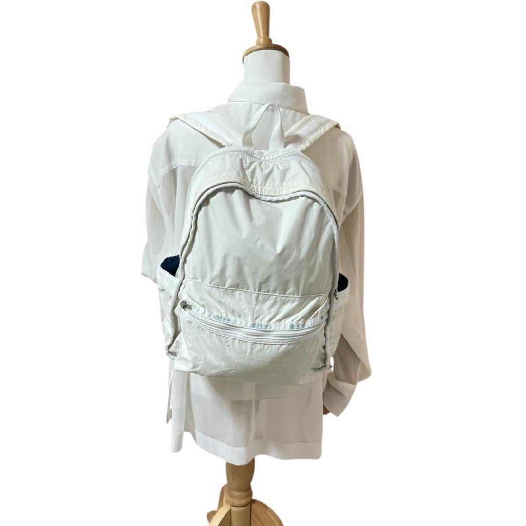 現行極美品　レスポートサック ナイロンリュック ホワイト A4可