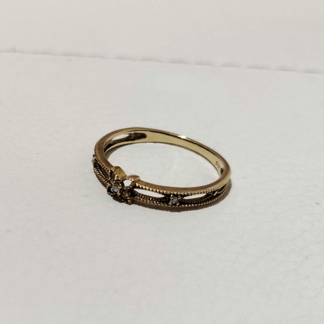 ジュエリーツツミ 10金YGアンティーク風リング