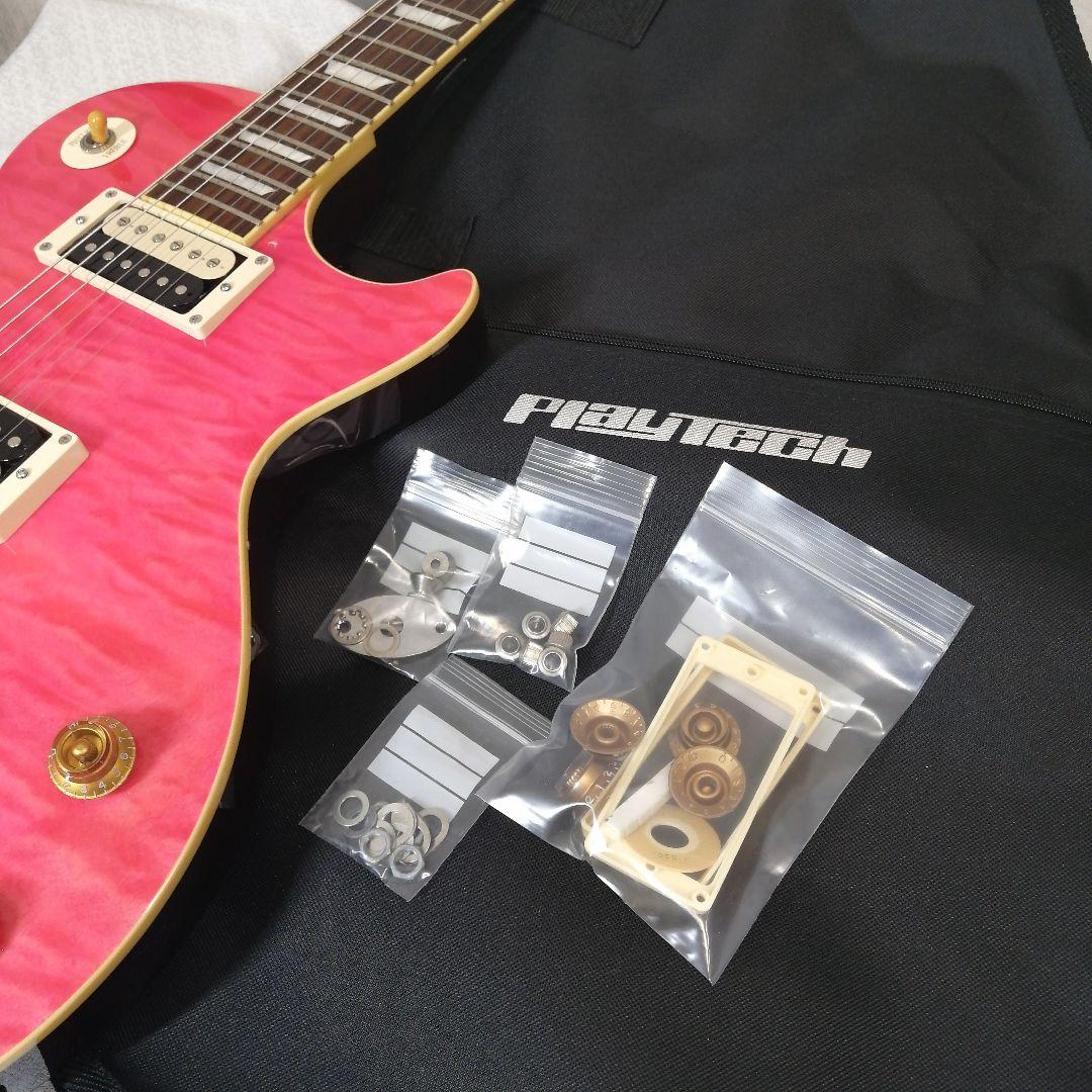 Burny Super Grade レスポールタイプ エレキギター ピンク