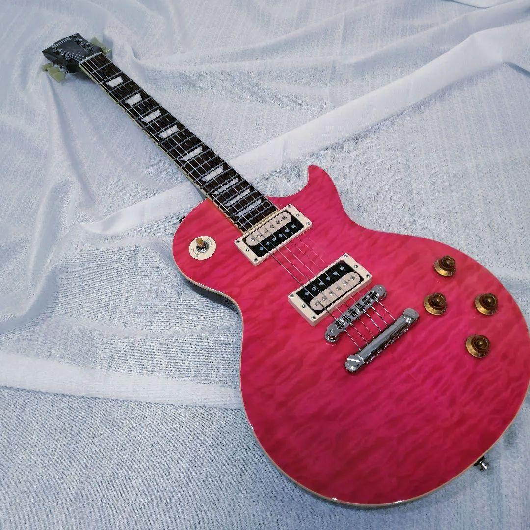 Burny Super Grade レスポールタイプ エレキギター ピンク