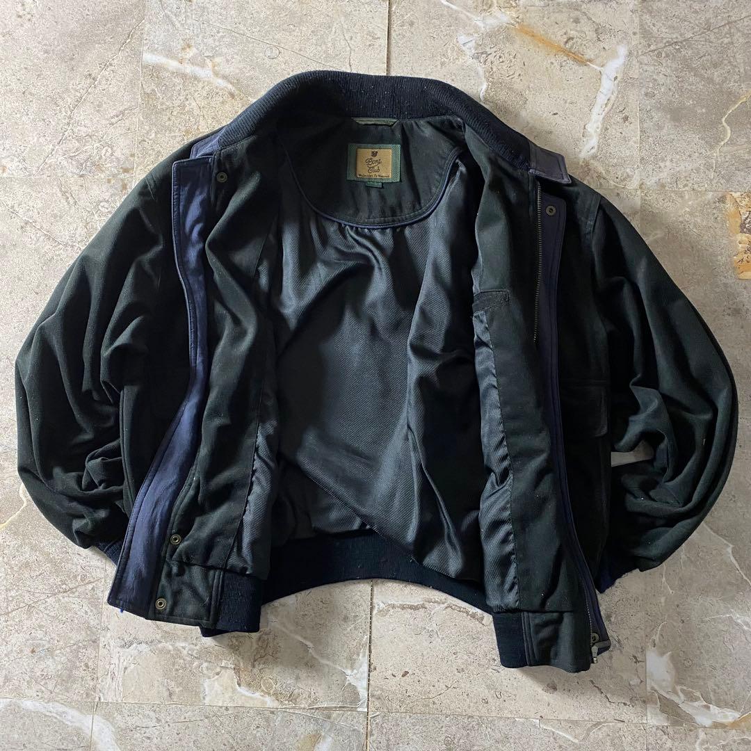 90svintage 短丈 ブルゾンジャケット グランジ アメカジ 黒 ゆるダボ