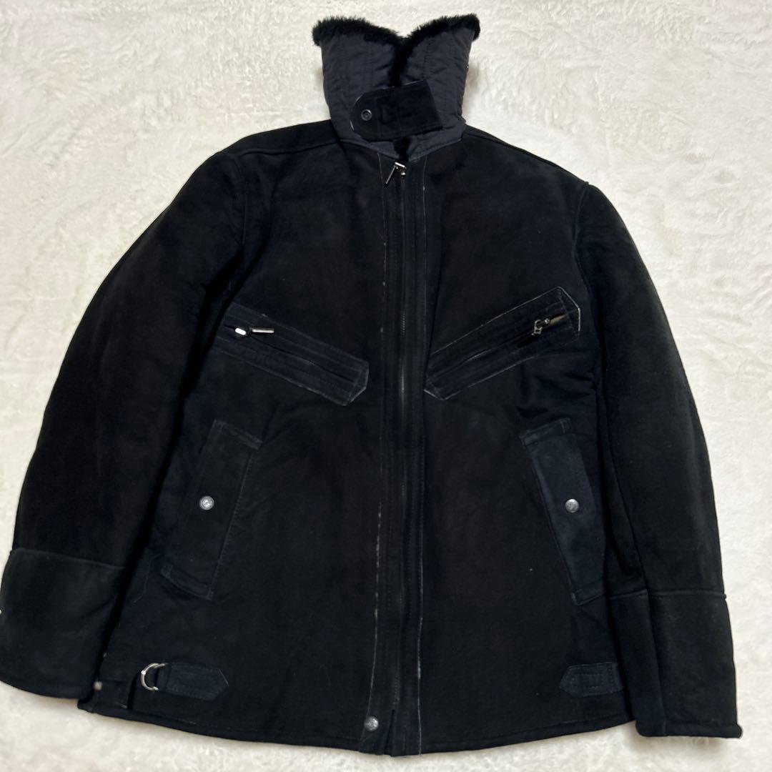 ロシア製 ムートンジャケット ヤロスラフスカヤ ミリタリー B-3 黒 フライト