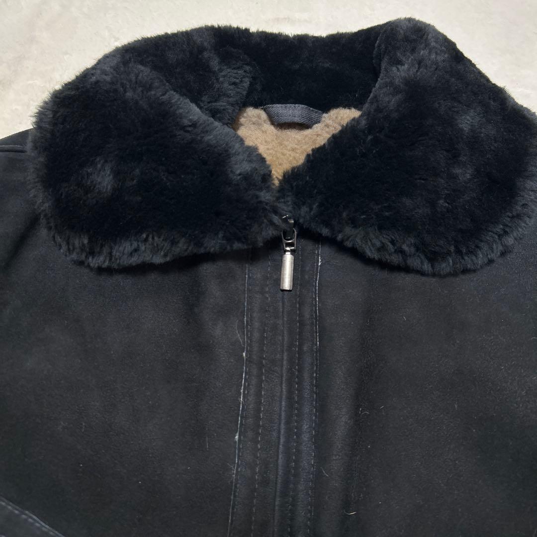 ロシア製 ムートンジャケット ヤロスラフスカヤ ミリタリー B-3 黒 フライト