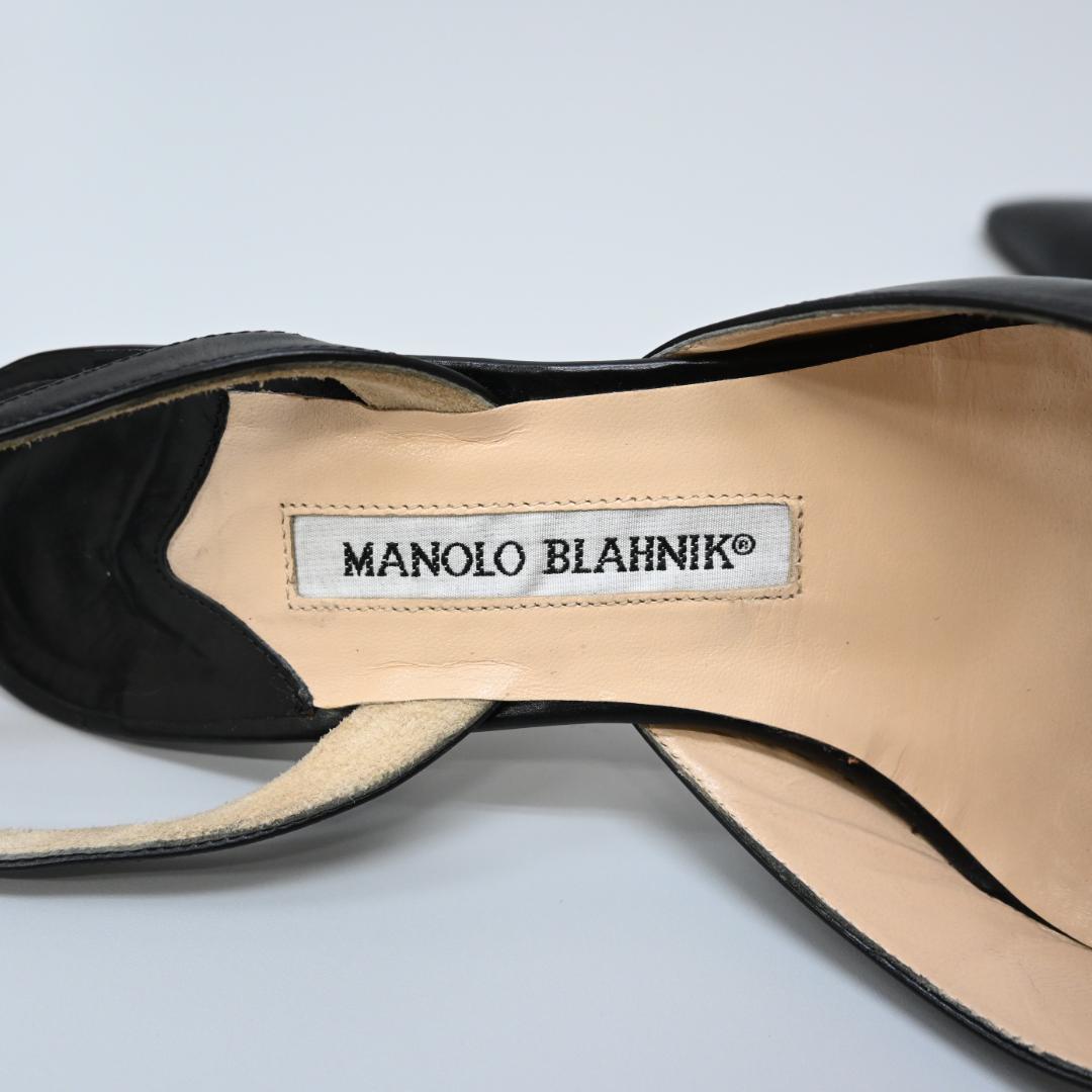 ♦︎ □ 47596★マノロブラニク パンプス ブラック ミュール カーフレザー